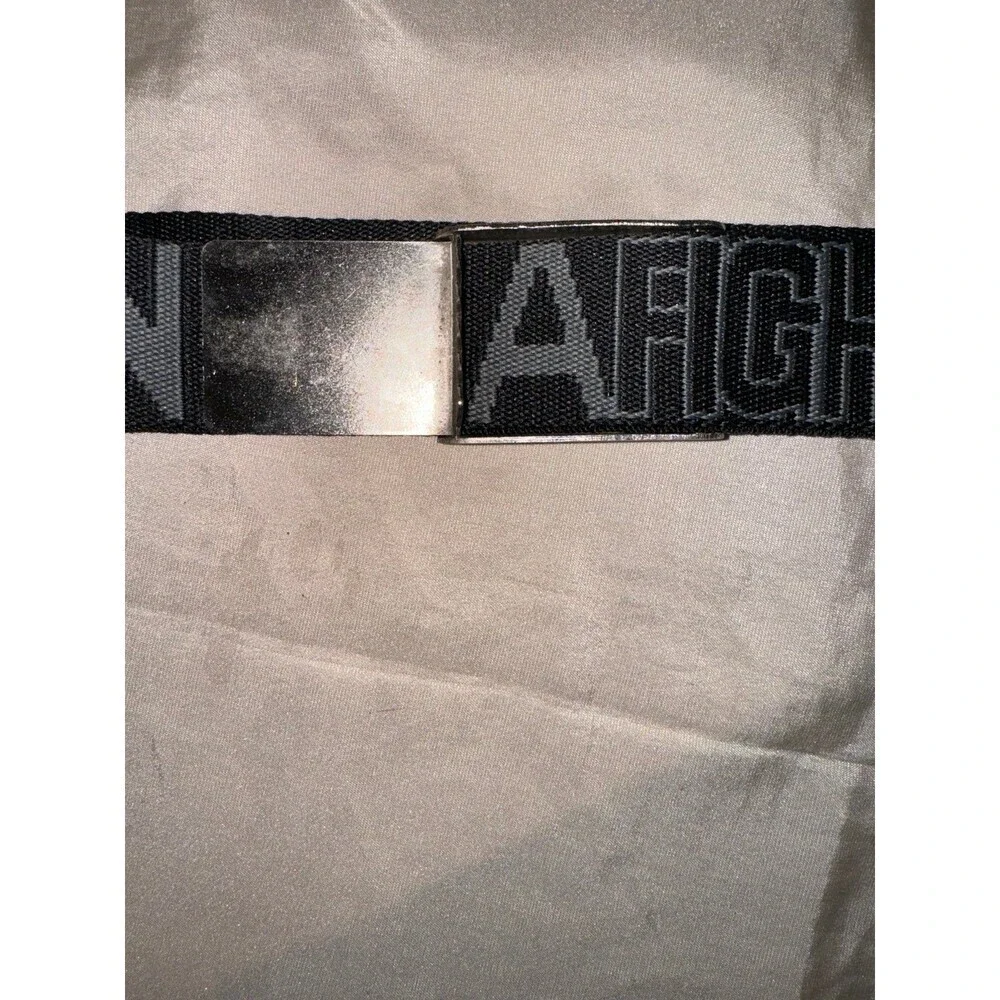 NAGA Fighter web woven black‎ and gray buckle down belt